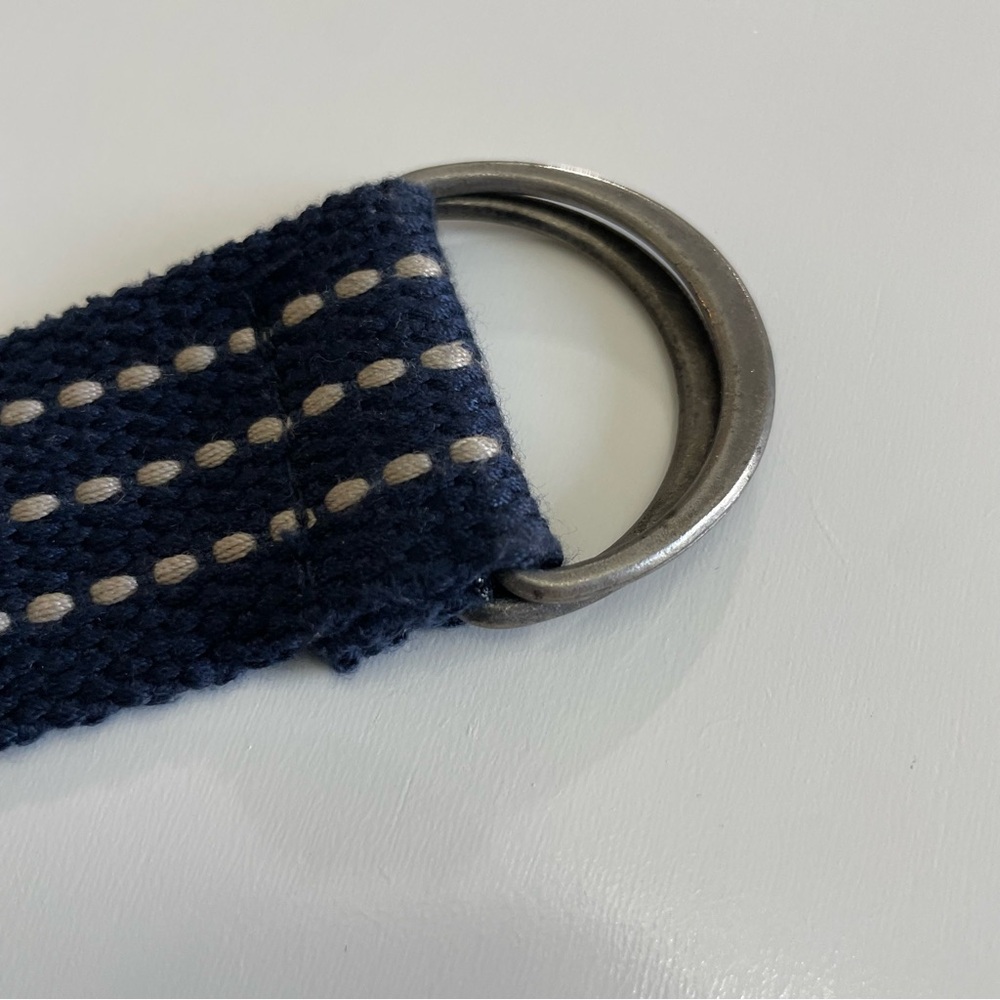 Navy D-Ring Woven Men’s Belt